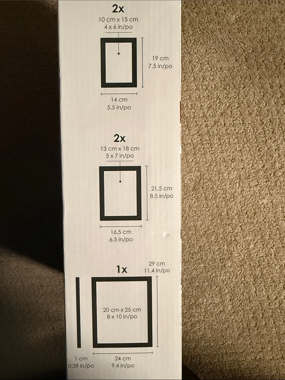 Mikasa White Enamel Picture Frame Set of 5